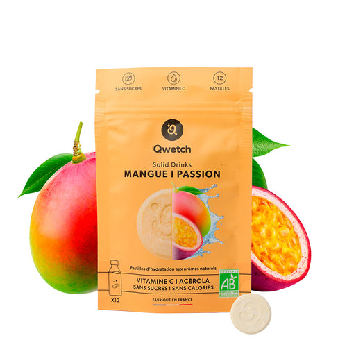 12 pastilles d'hydratation Solid drink manque et passion vitamine C