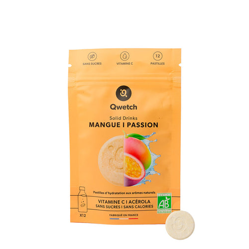 12 pastilles d'hydratation Solid drink manque et passion vitamine C