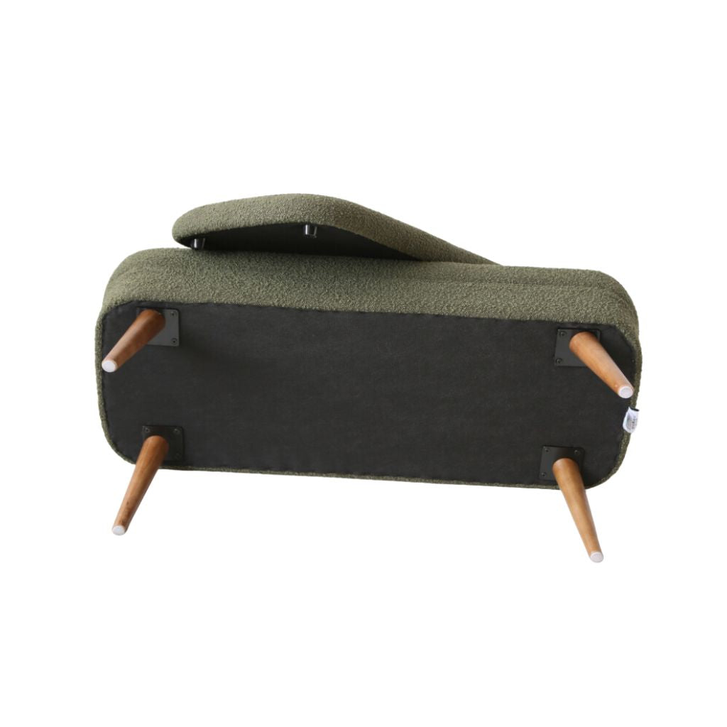 Banc coffre bouclette vert - Eleonor
