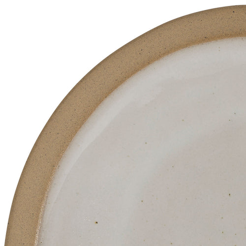 Assiette à dessert en grès blanc d21.5cm - Jade