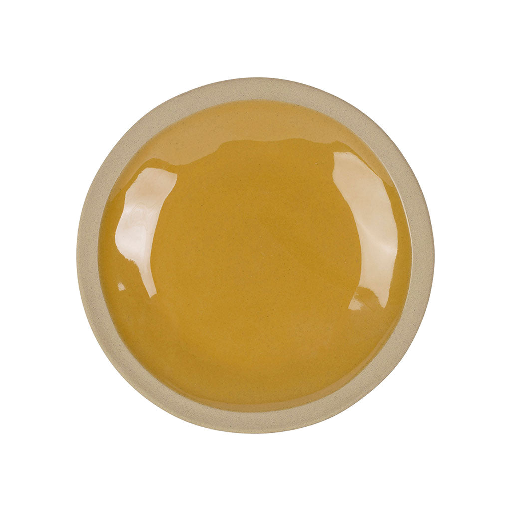 Assiette à dessert en grès curry d21.5cm - Jade