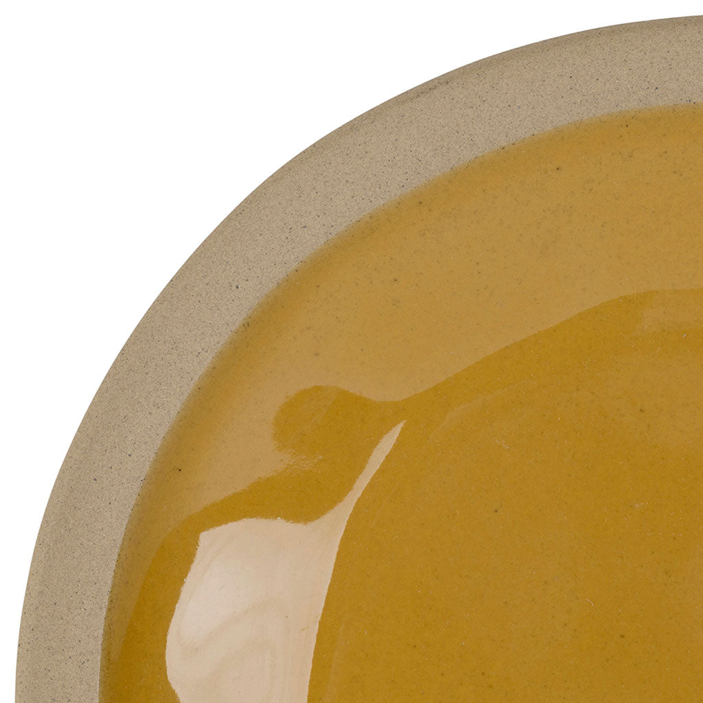 Assiette à dessert en grès curry d21.5cm - Jade