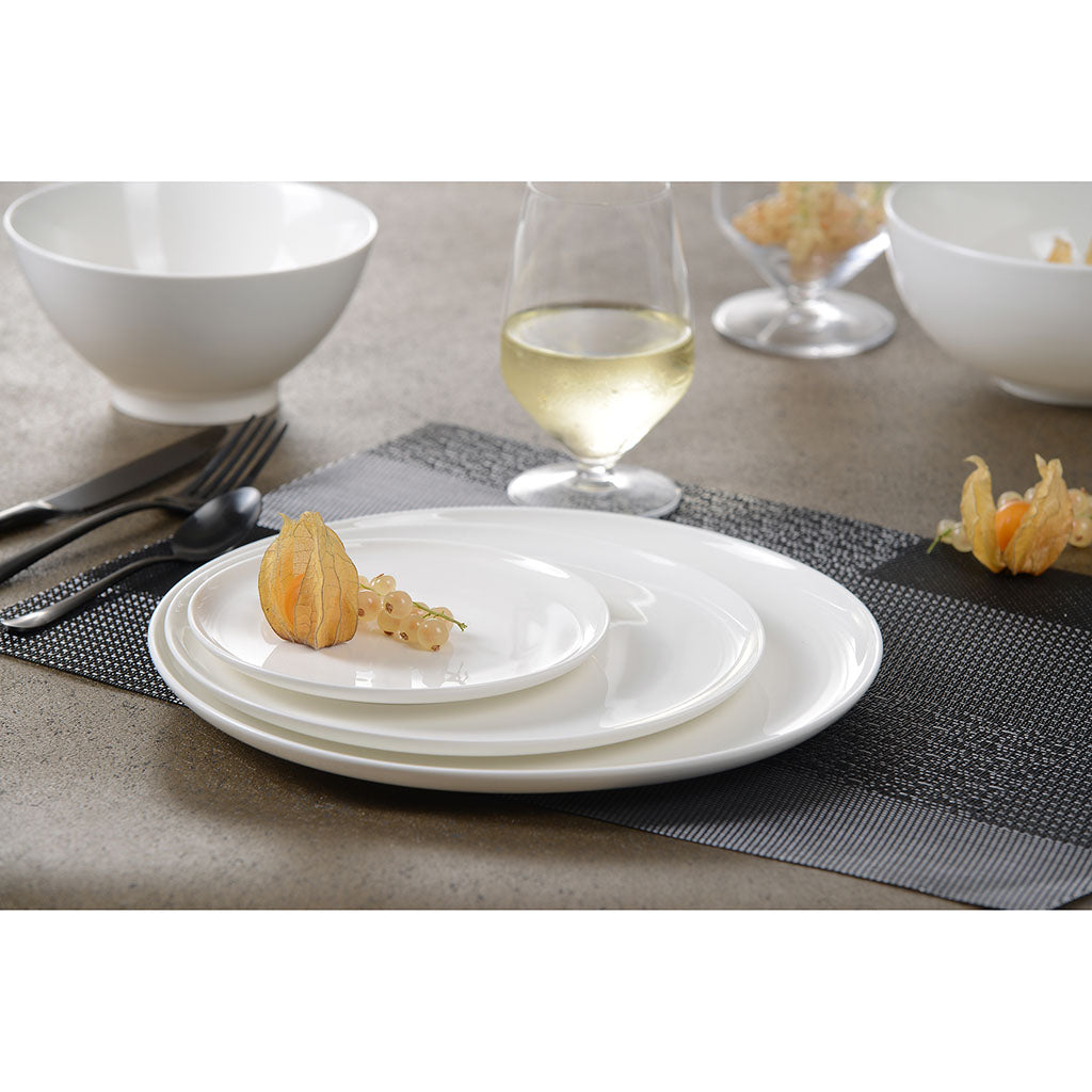 Assiette à dessert en porcelaine blanc d21.5cm - selena