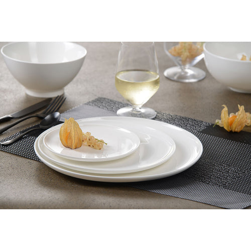 Assiette à dessert en porcelaine blanc d21.5cm - selena