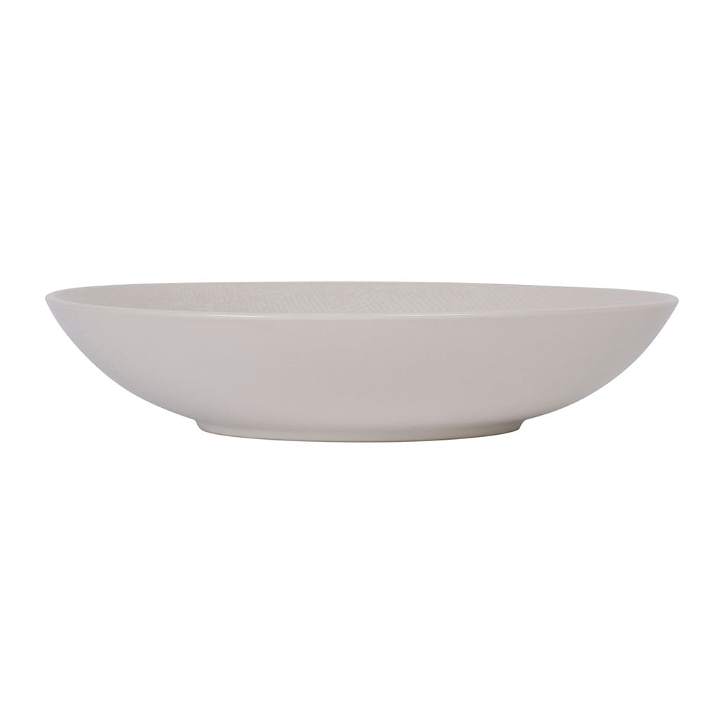 Assiette calotte en grès blanc d25cm - Vesuvio