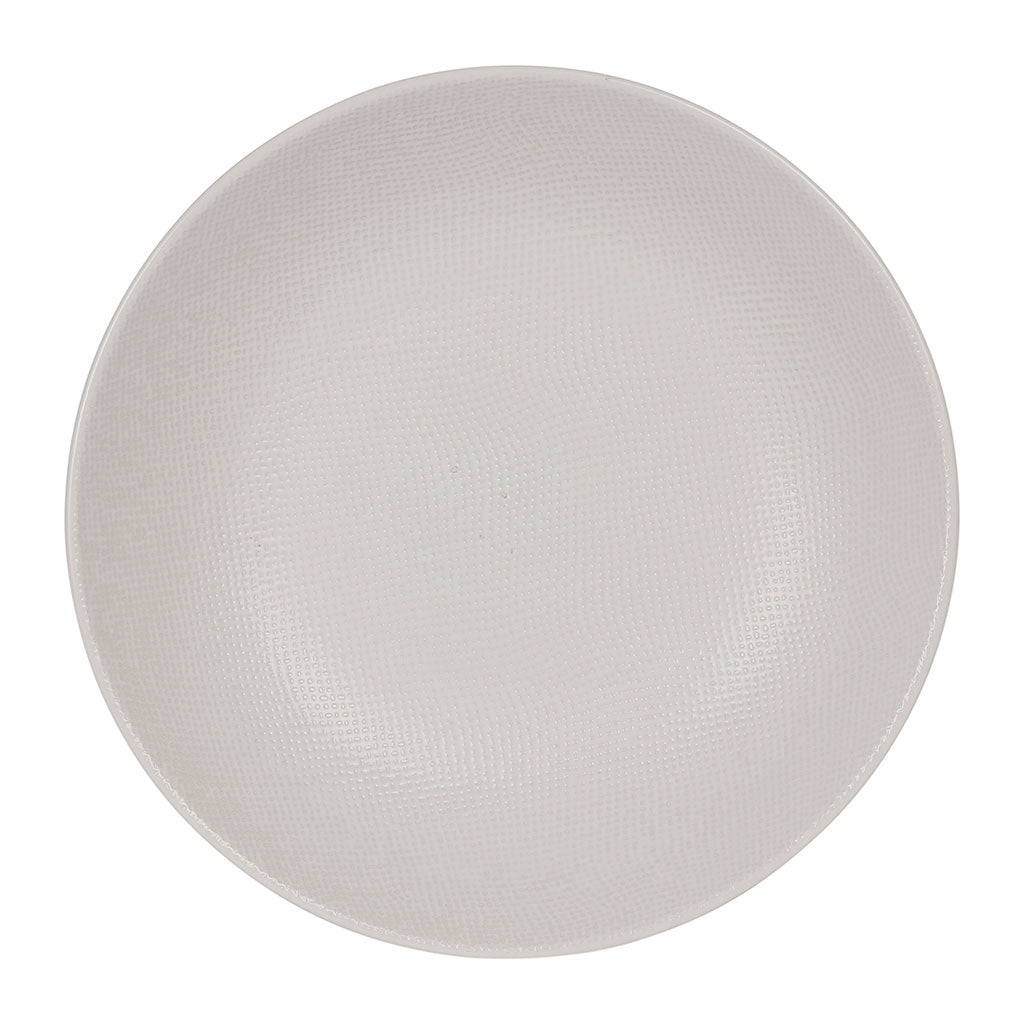 Assiette calotte en grès blanc d25cm - Vesuvio