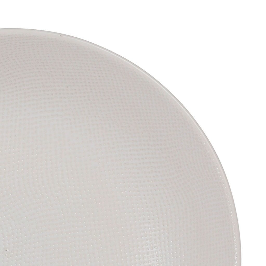 Assiette calotte en grès blanc d25cm - Vesuvio