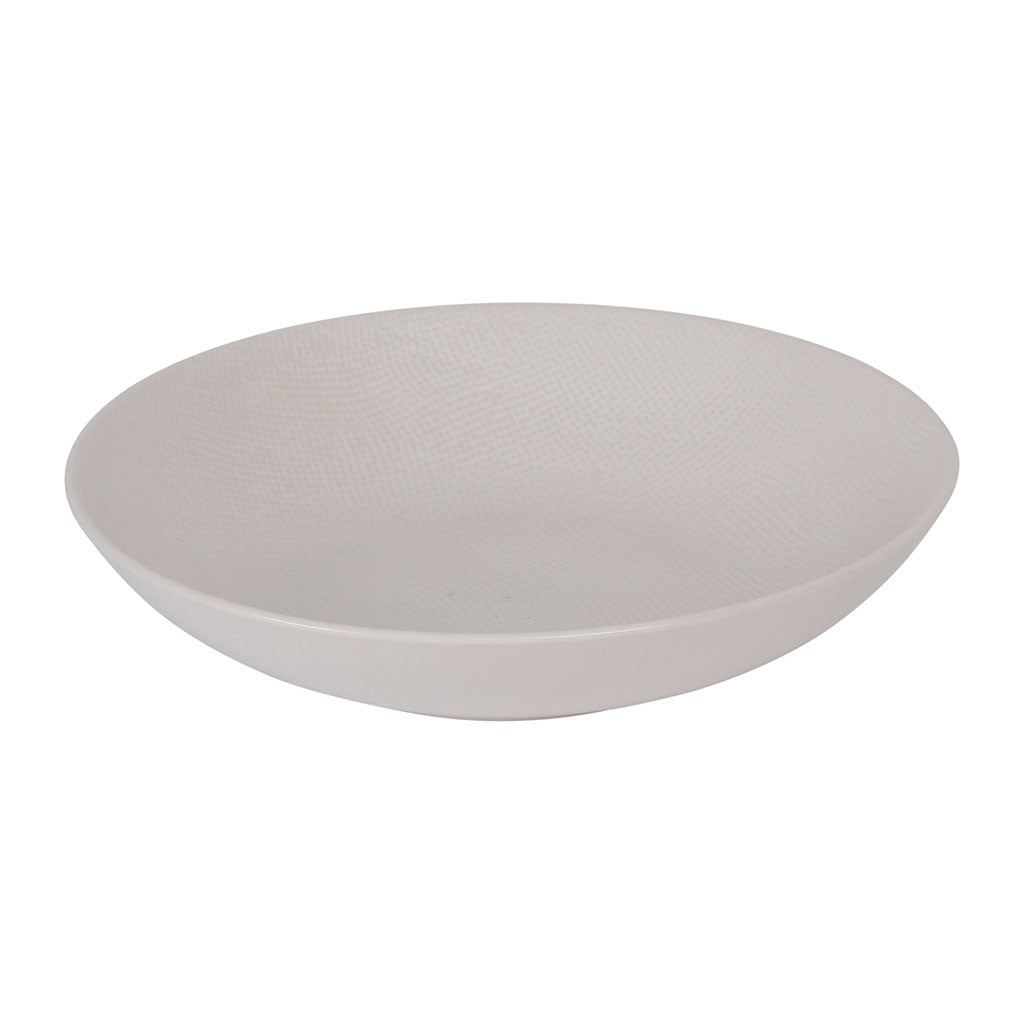 Assiette calotte en grès blanc d25cm - Vesuvio
