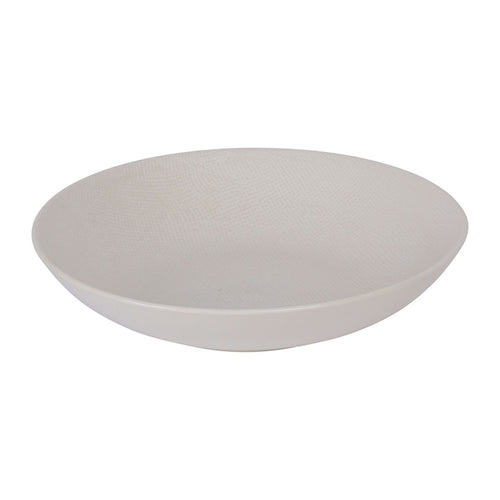 Assiette calotte en grès blanc d25cm - Vesuvio