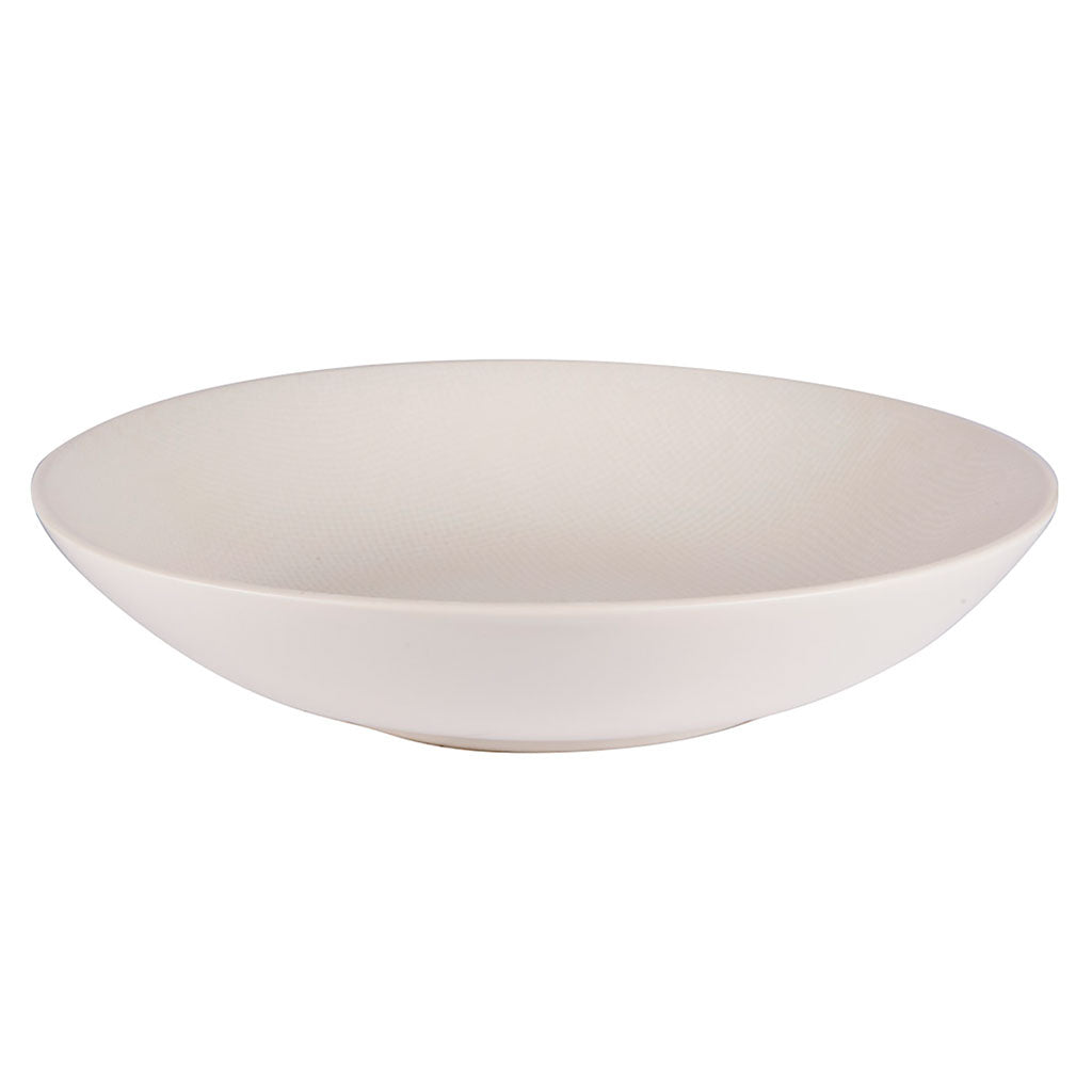 Assiette calotte en grès blanc d25cm - Vesuvio