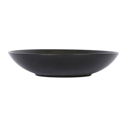 Assiette calotte en grès noir d25cm - Vesuvio