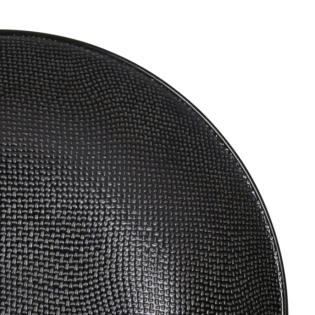 Assiette calotte en grès noir d25cm - Vesuvio