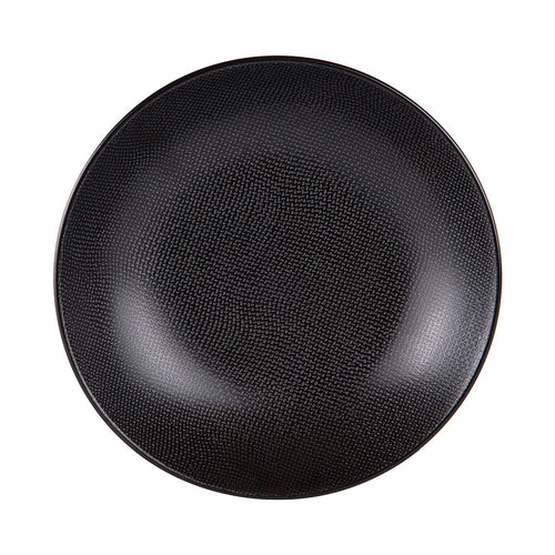 Assiette calotte en grès noir d25cm - Vesuvio