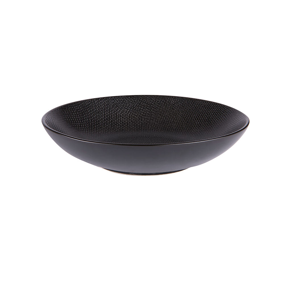 Assiette calotte en grès noir d25cm - Vesuvio