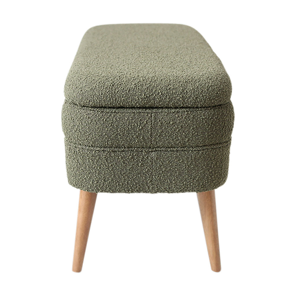 Banc coffre bouclette vert - Eleonor