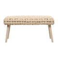 Banc naturel en tissu et pin - Element