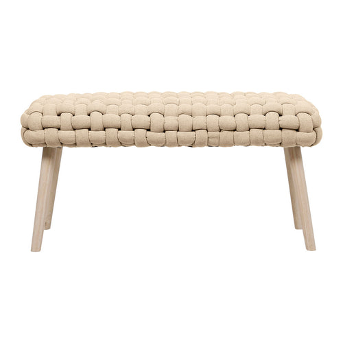 Banc naturel en tissu et pin - Element