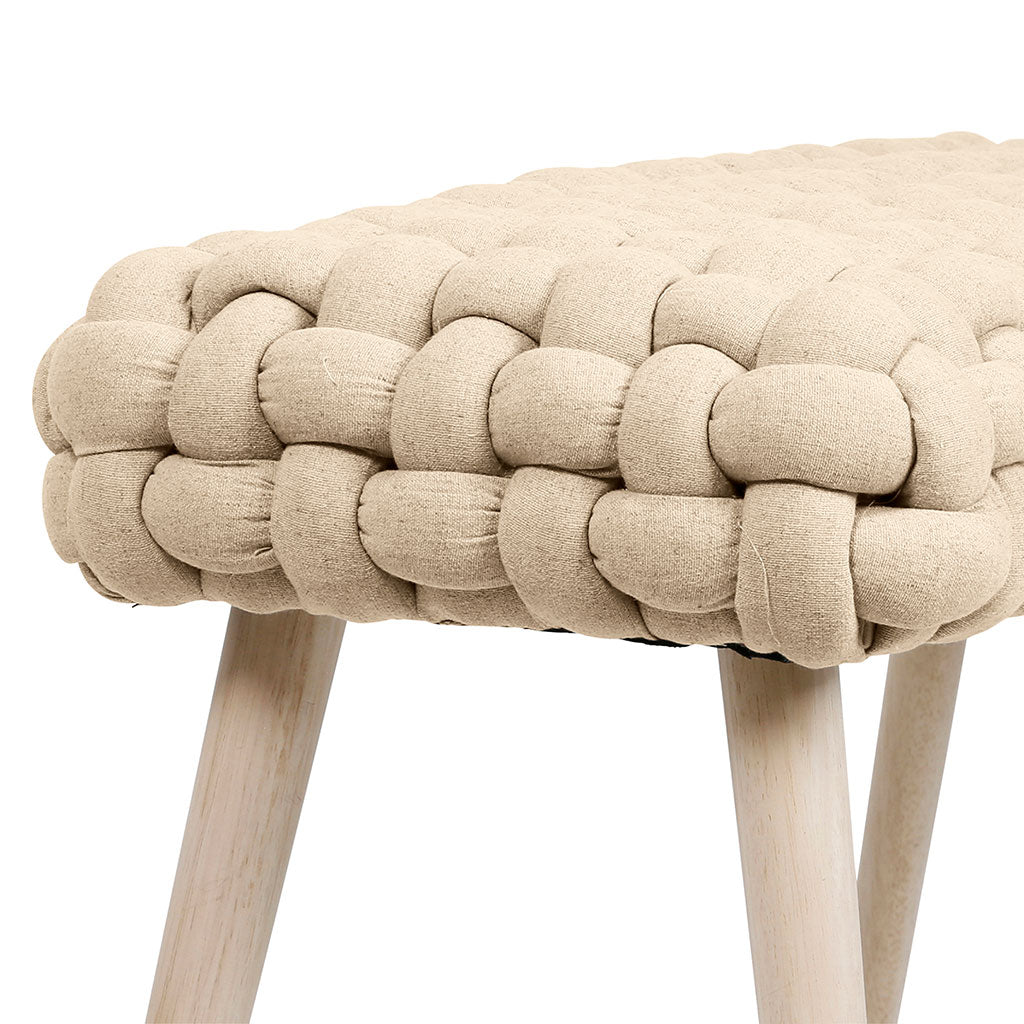 Banc naturel en tissu et pin - Element