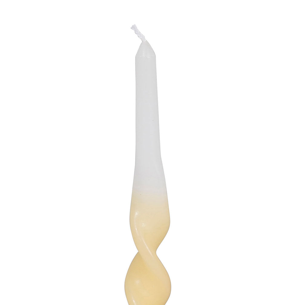 Boite de 3 bougies chandelle jaune 50g - Torsade