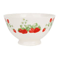 Bol fraise en faïence blanc et rouge 75cl - Collection