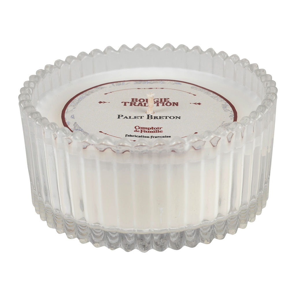 Bougie en verre parfumée Palet Breton - Tradition