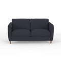 Canapé convertible 2 places Bultex Gustave - Tissu Velouté - Dany Bleu marine