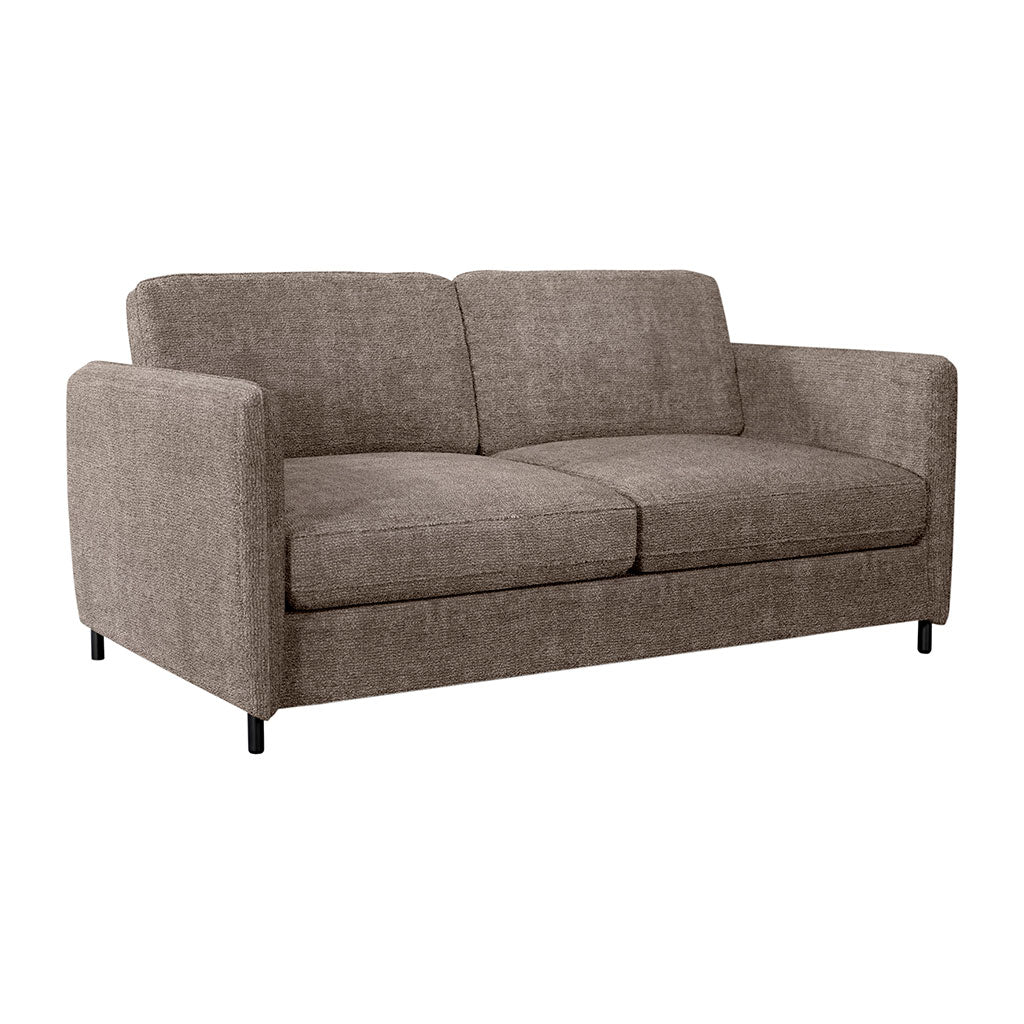 Canapé convertible 2 places Gustave - Tissu Chenille - Perfect Harmony Taupe
