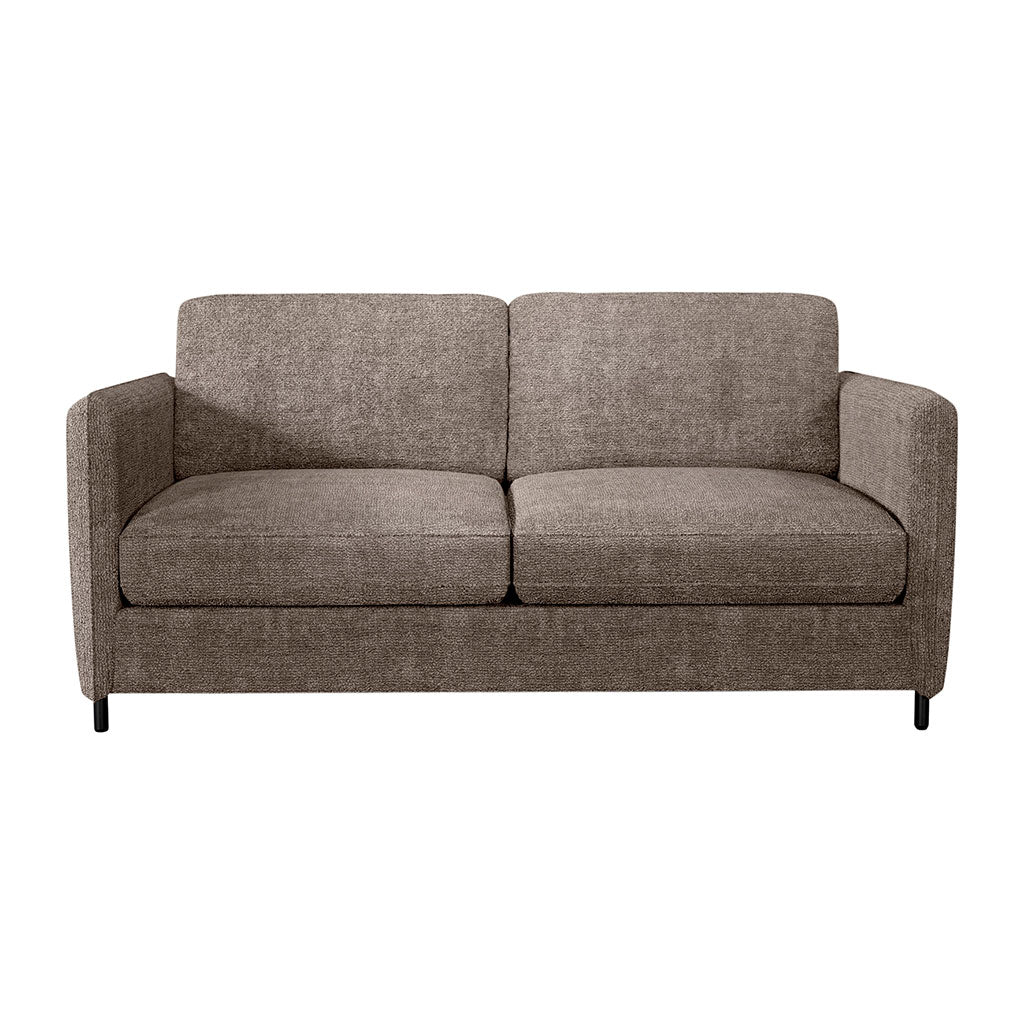 Canapé convertible 2 places Gustave - Tissu Chenille - Perfect Harmony Taupe