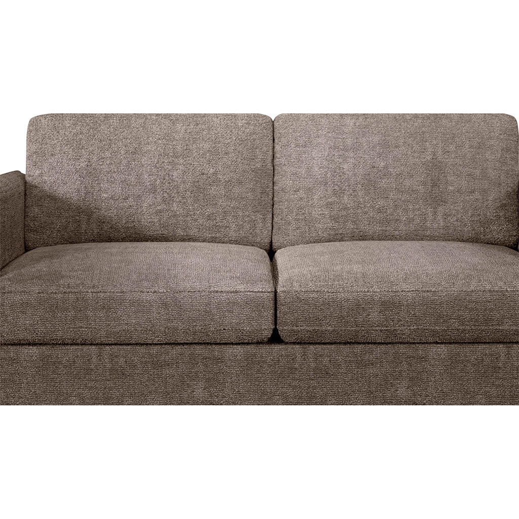 Canapé convertible 2 places Gustave - Tissu Chenille - Perfect Harmony Taupe