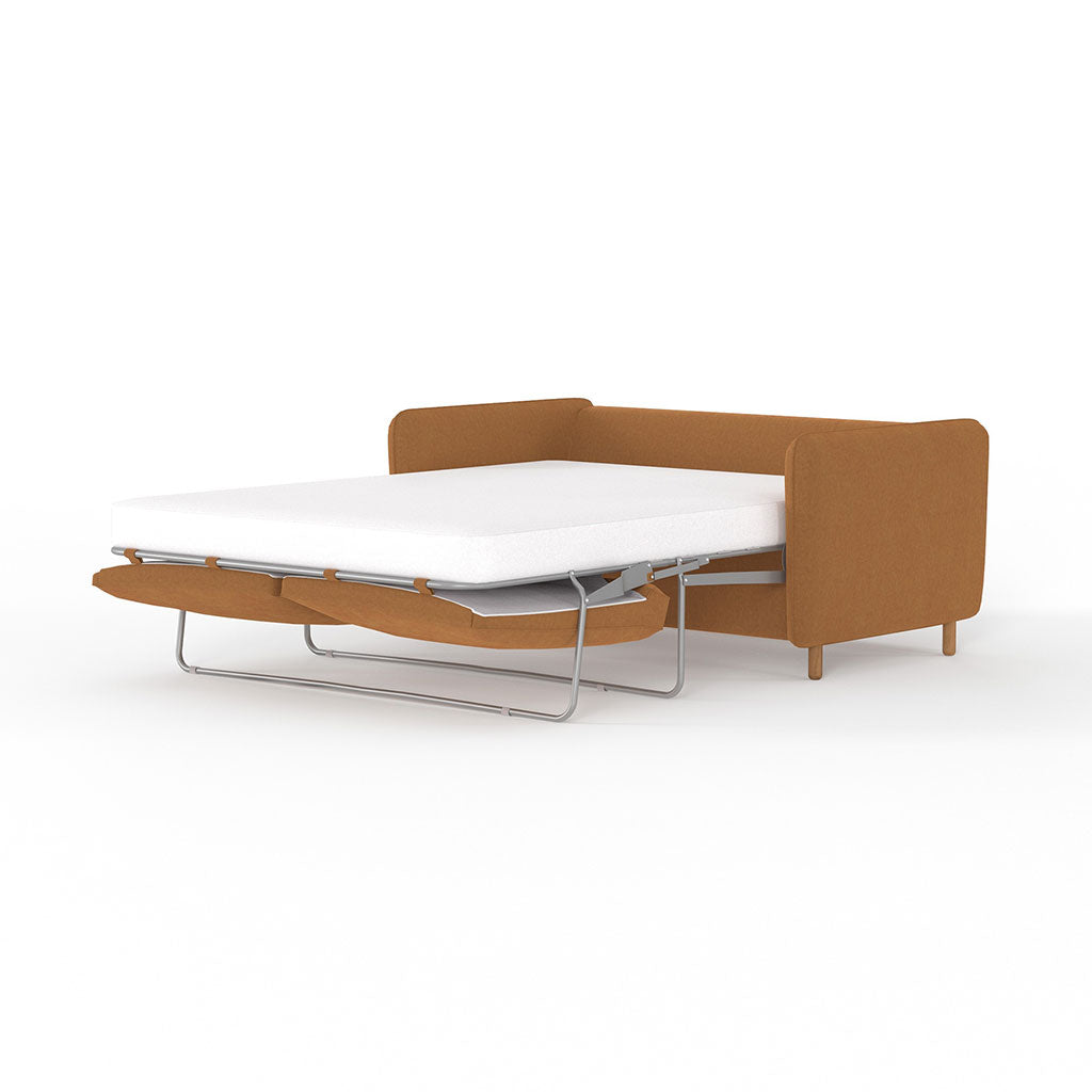Canapé convertible 2 places Gustave - Velours Vintage - Adore Gold
