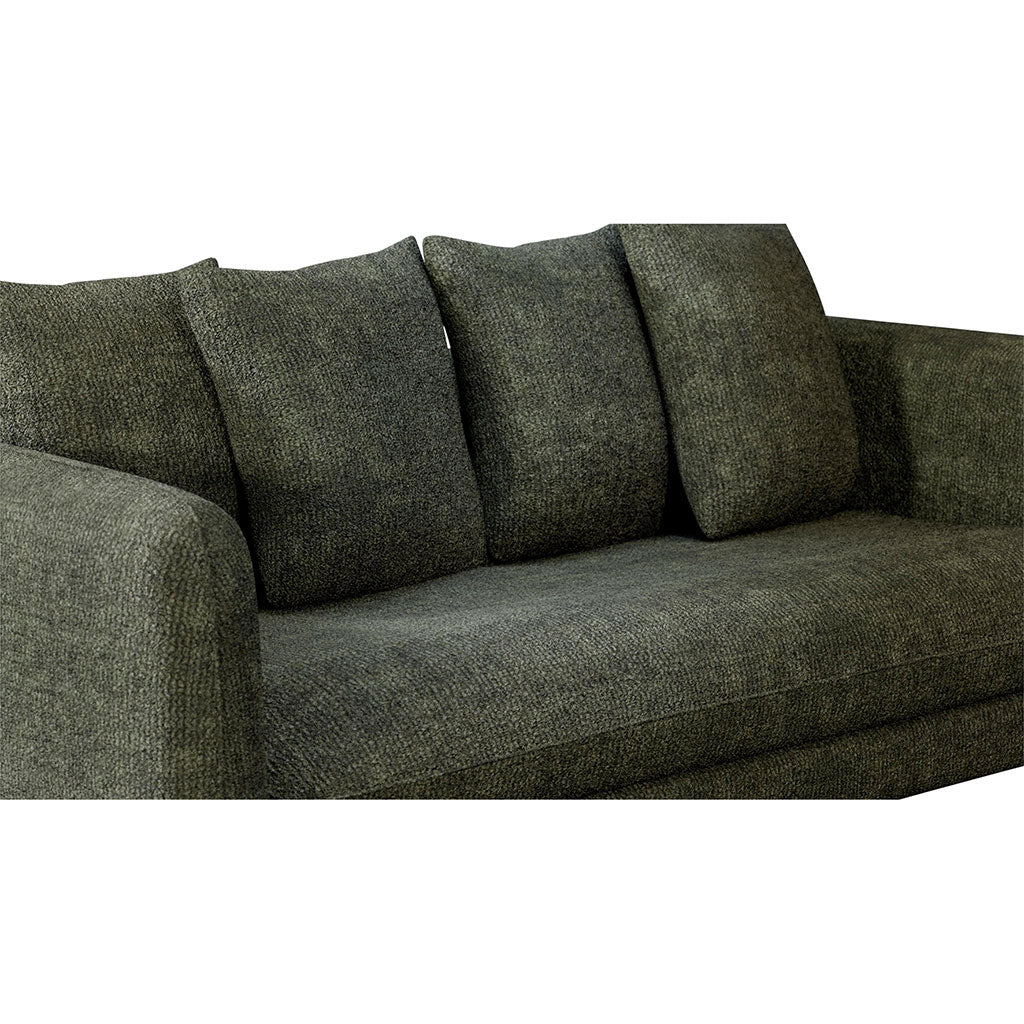 Canapé convertible 3 places Basile - Tissu Chenille - Perfect Harmony Kaki
