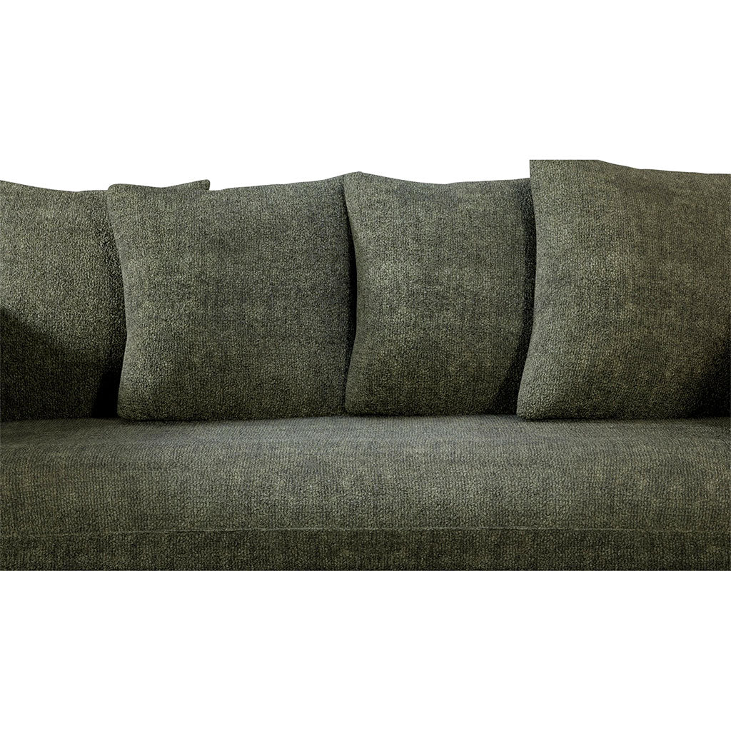 Canapé convertible 3 places Basile - Tissu Chenille - Perfect Harmony Kaki