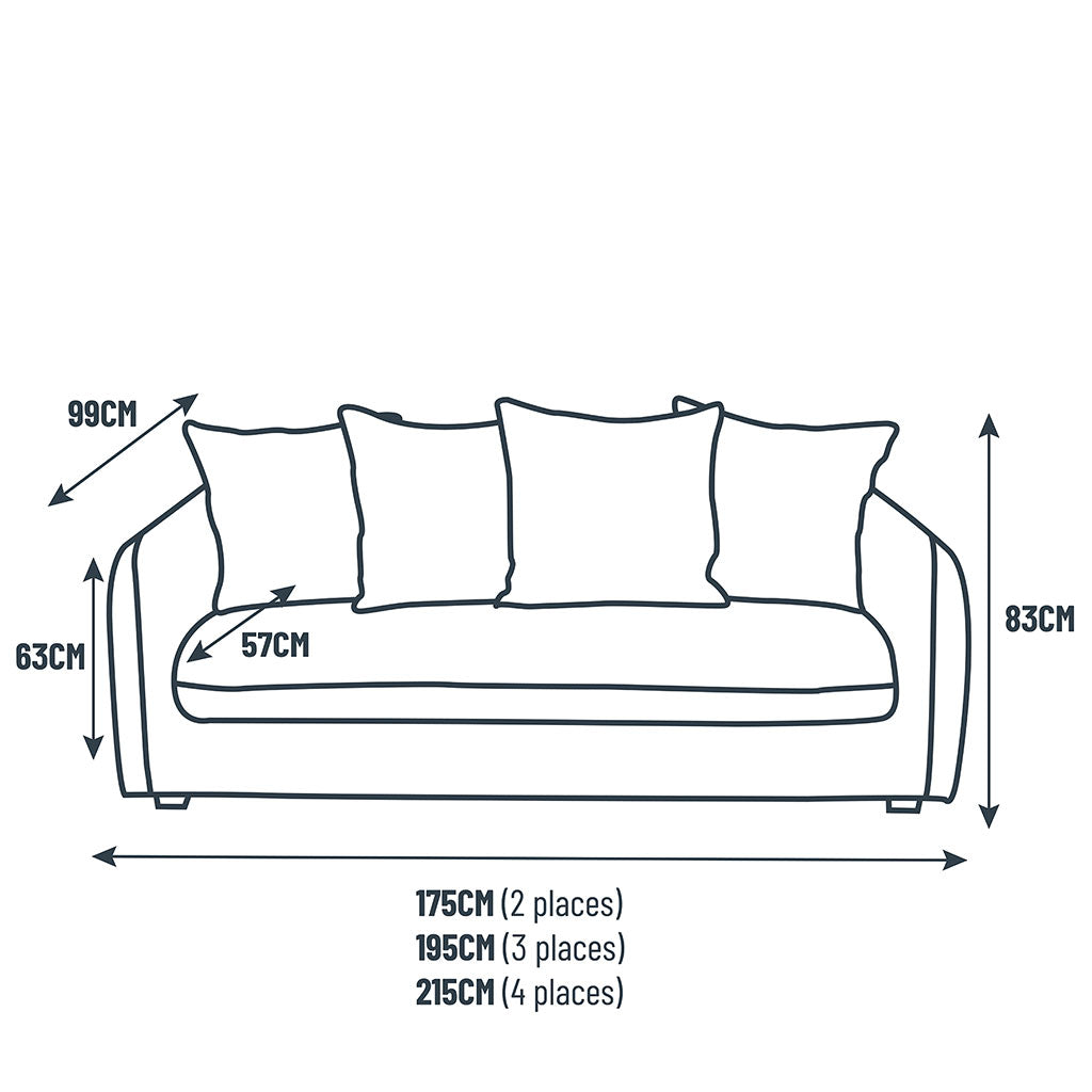 Canapé convertible 3 places Basile - Tissu Chenille - Perfect Harmony Kaki