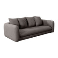 Canapé convertible 4 places Basile - Tissu Texturé - Jazz Gris clair