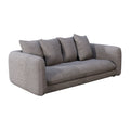 Canapé convertible bultex 3 places Basile - Tissu Velouté Epais - Storm Beige