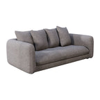 Canapé convertible bultex 3 places Basile - Tissu Velouté Epais - Storm Beige