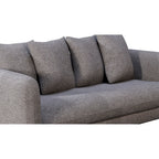 Canapé convertible bultex 3 places Basile - Tissu Velouté Epais - Storm Beige