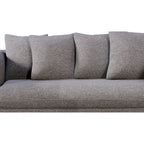 Canapé convertible bultex 3 places Basile - Tissu Velouté Epais - Storm Beige
