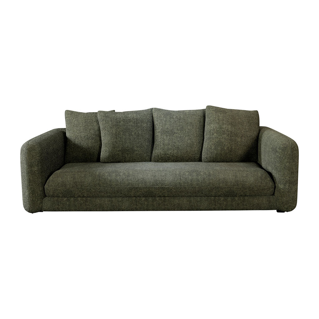 Canapé convertible Bultex 3 places Basile - Tissu Chenille - Perfect Harmony Kaki