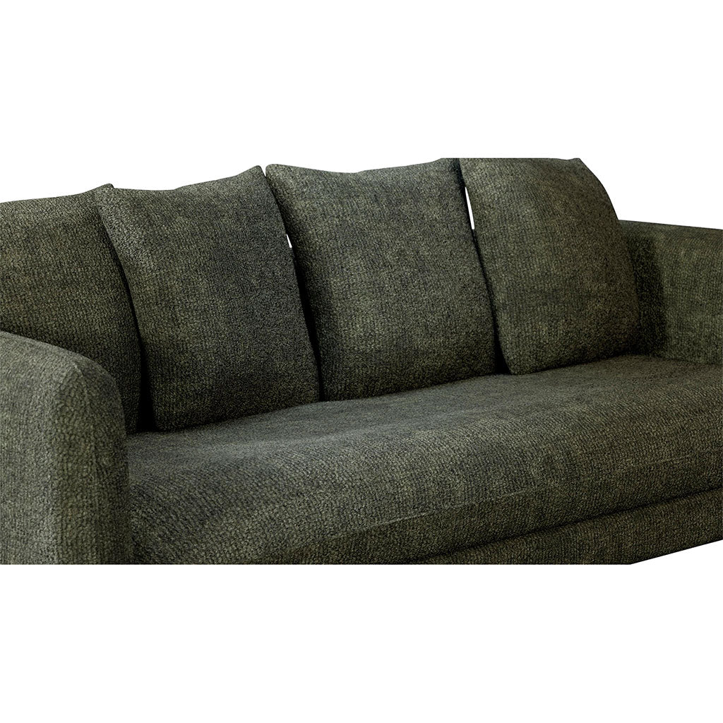 Canapé convertible Bultex 3 places Basile - Tissu Chenille - Perfect Harmony Kaki