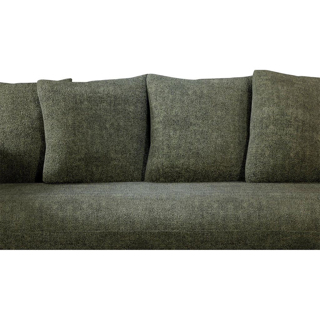 Canapé convertible Bultex 3 places Basile - Tissu Chenille - Perfect Harmony Kaki