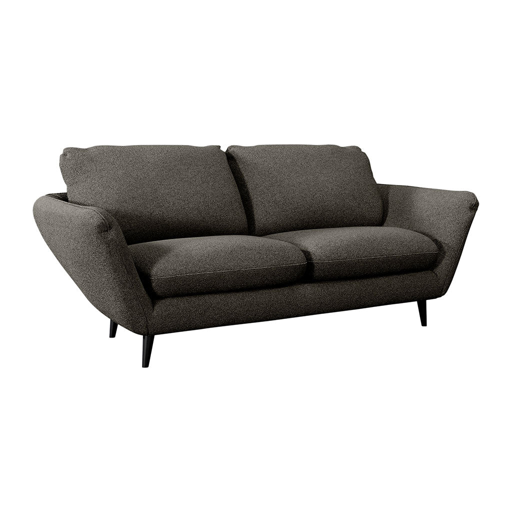 Canapé fixe 2 places Axel - Tissu Texturé - Jazz Gris Graphite