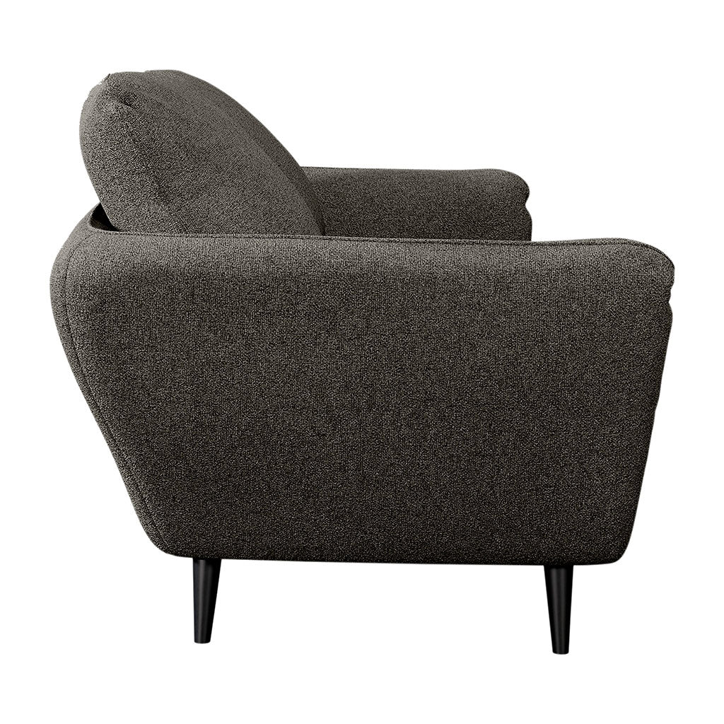 Canapé fixe 2 places Axel - Tissu Texturé - Jazz Gris Graphite
