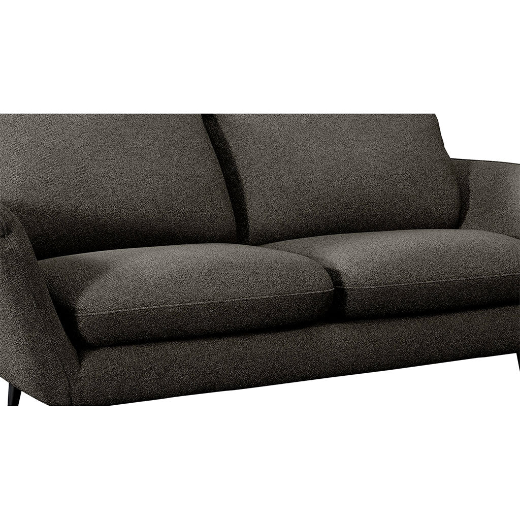 Canapé fixe 2 places Axel - Tissu Texturé - Jazz Gris Graphite
