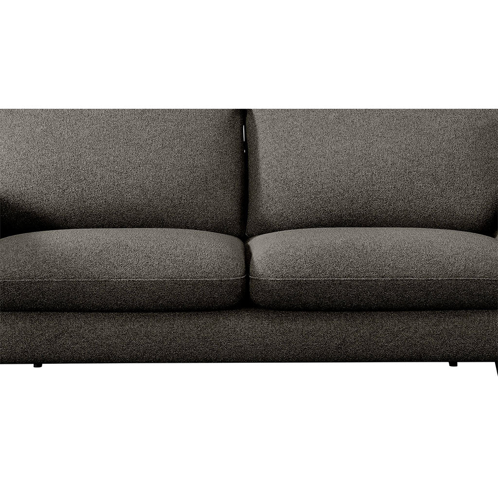 Canapé fixe 2 places Axel - Tissu Texturé - Jazz Gris Graphite