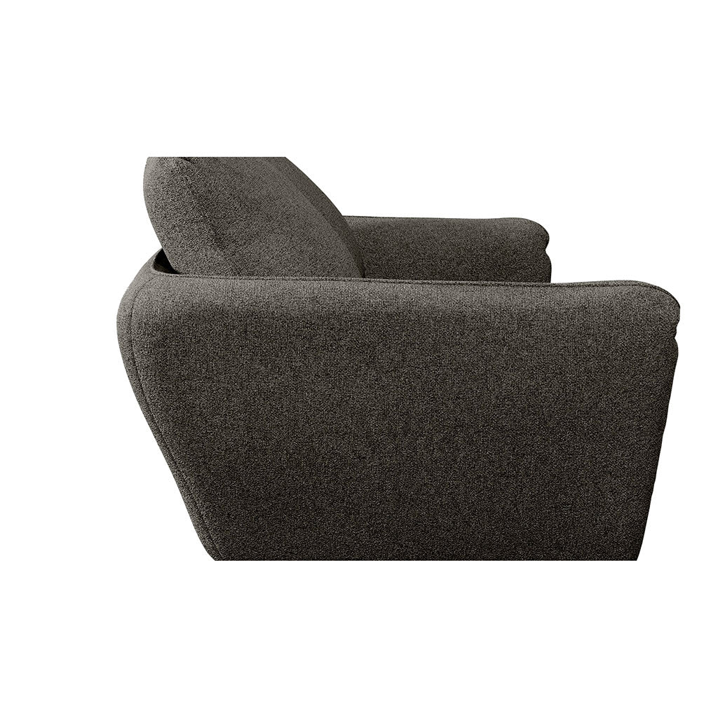 Canapé fixe 2 places Axel - Tissu Texturé - Jazz Gris Graphite