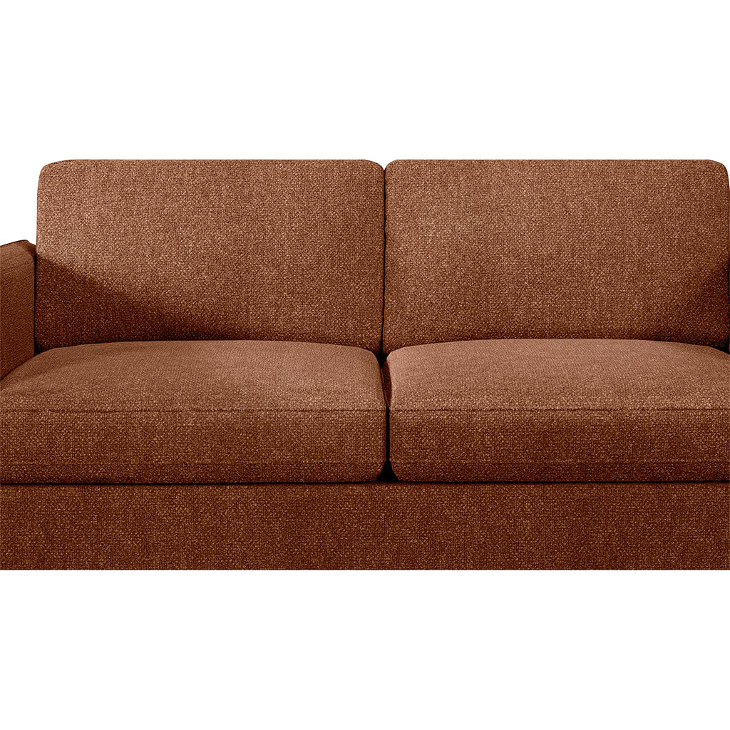 Canapé fixe 2 places Gustave - Tissu Velouté Epais - Storm Terracotta