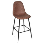 Chaise de bar effet cuir marron H70cm - Amber