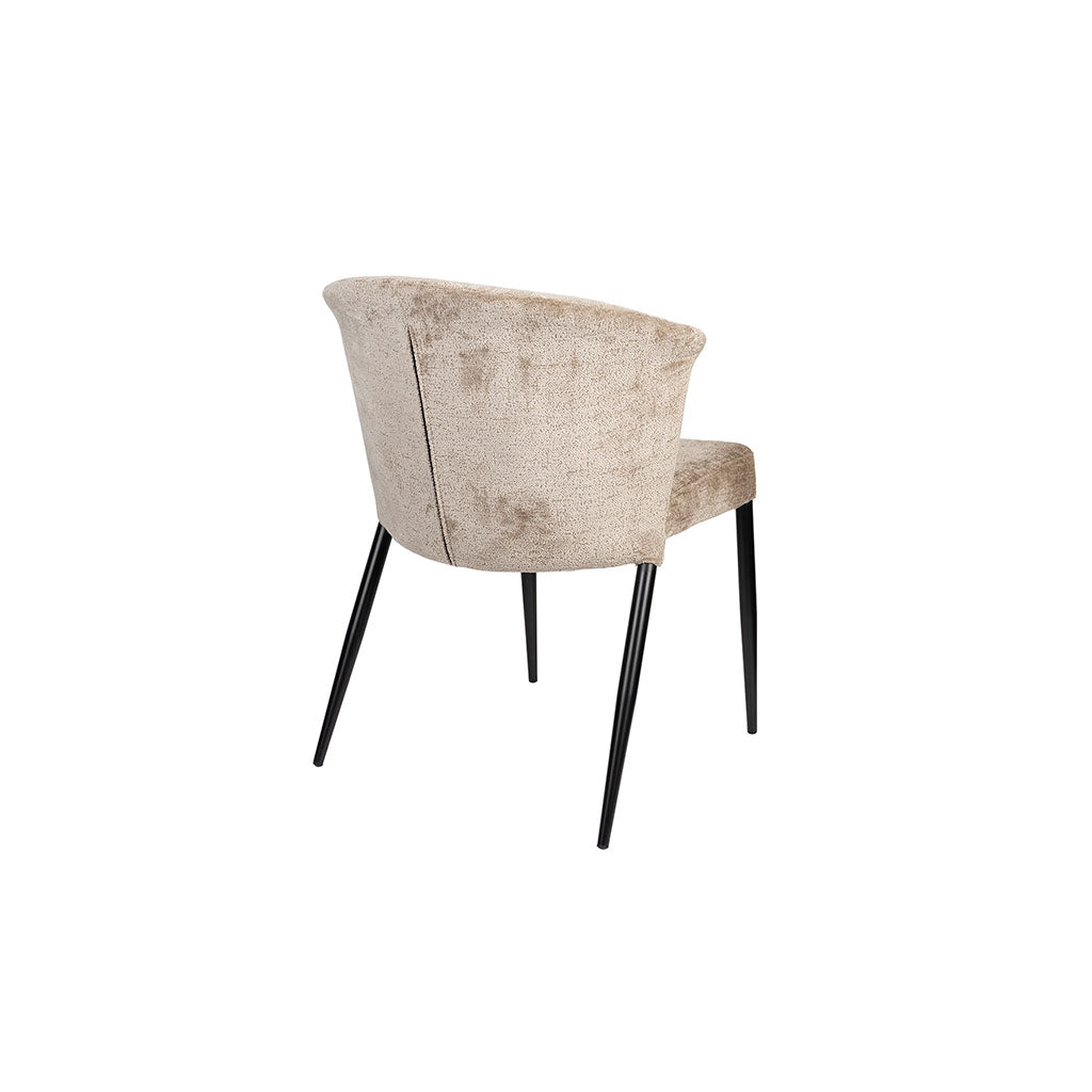 Chaise de salle à manger en tissu beige - Georgia