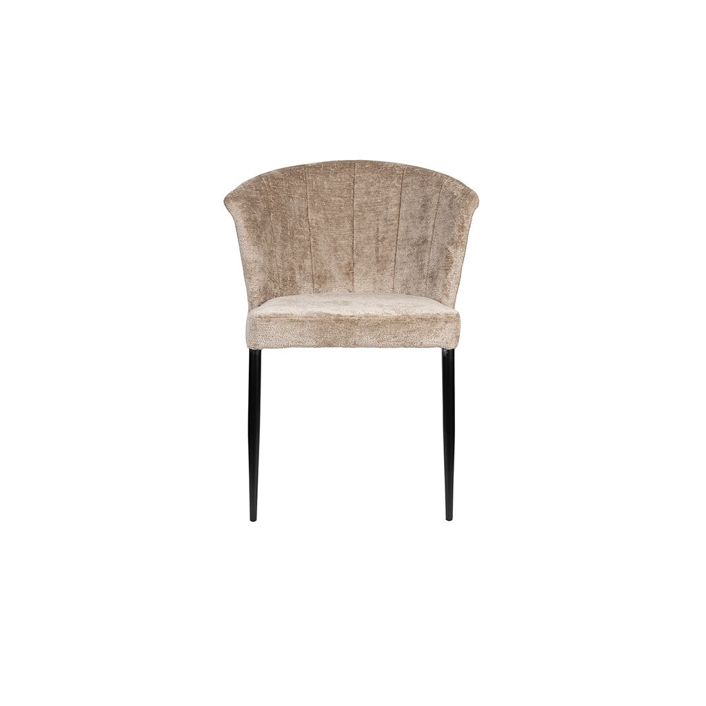 Chaise de salle à manger en tissu beige - Georgia